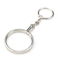 Load image into Gallery viewer, 1 Chrome Plated Poker Chip Key Chain Holder
