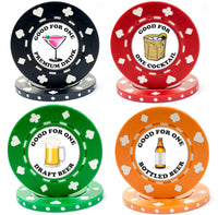 Load image into Gallery viewer, Ready to Ship - 100 Custom Drink Chips with 4 Drink Designs
