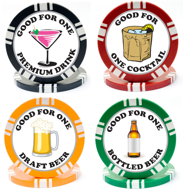 Custom Poker Chip Drink Tokens | Personalized Drink Chips | Vogrins Palace