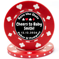 Load image into Gallery viewer, 100 Custom Baby Shower Poker Chips
